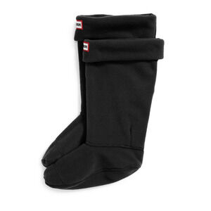 Hunter Original Tall Fleece Welly Boot Socks Black Size L 0918